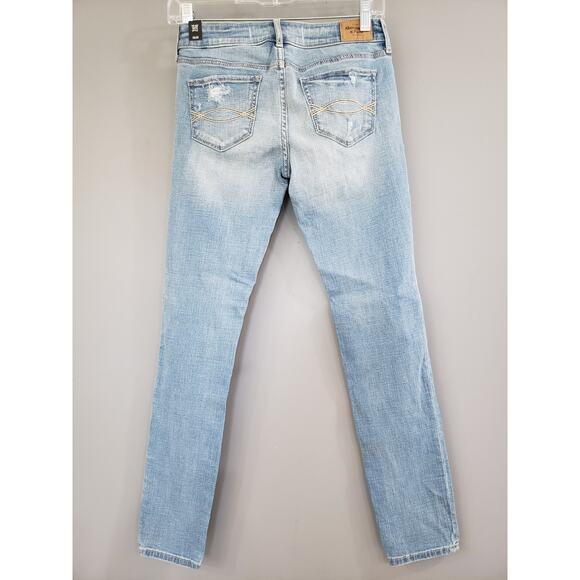 NEW - Abercrombie & Fitch Jeans Super Skinny Light Wash Size 2 S 26‎ x 29 Petite - Picture 4 of 6